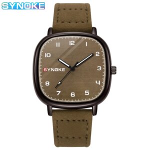 SYNOKE Men Quartz Watch Fashion Simple Business Belt Quartz Watch For Men Watch Student Wristwatch Sports Non Mechanical