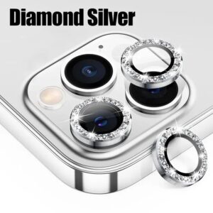 For IPhone 13 14 11 15 Pro Max Glitter Metal Camera Protector For IPhone 12 Mini Camera Protector 3PCS/Set Lens Protection Glass