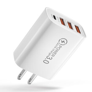 60W Type C Fast Charger Multiple 4 Ports USB Mobile Phone Charger QC 3.0 PD Quick Charging Adapter for Iphone 15 Xiaomi Huawei