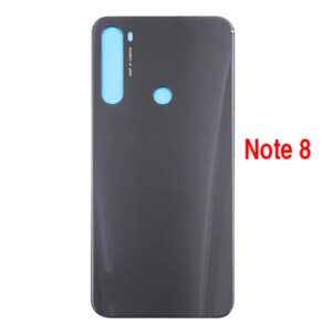 For Xiaomi Redmi Note 8 Back Battery Cover Rear Housing Door Glass Panel Case Replacement Parts with camera lens+With Logo