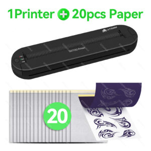 GZQIANJI Mini Wireless Tattoo Transfer Stencil Printer Tattoo Transfer Thermal Copier Machine Compatible with Smartphone & PC