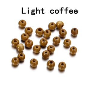 100pcs 10-12mm Vintage Natural Wooden Spacer Beads Wood Big Hole Loose Beads Dreadlock Braid DIY Macrame Rosary Bracelet Jewelry