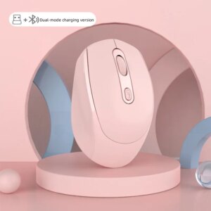 Wireless Silent Mouse Bluetooth 2.4G Dual Mode Mute Rechargable Portable Mouse Optical For Laptop PC Game Office