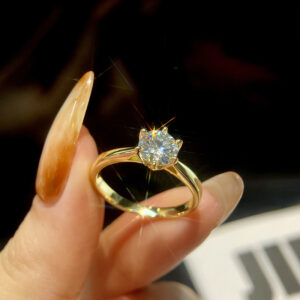 GRA 0.5ct 1ct Real Moissanite Ring Engagement Wedding Diamond Rings for Women 925 Sterling Silver Luxury Quality Fine Jewelry