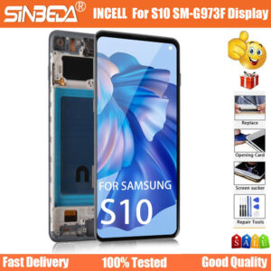 INCELL S10 screen Replacement For samsung s10 display LCD G973F G973 Touch Screen Digitizer For samsung galaxy S10 screen Frame