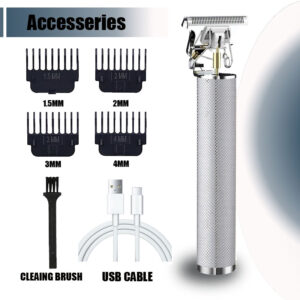 T9 LCD Electric Hairdresser Oil Shaving Head Electric Pusher Carving Electric Pusher Clipper Hair Precision Trimmer for Men Care