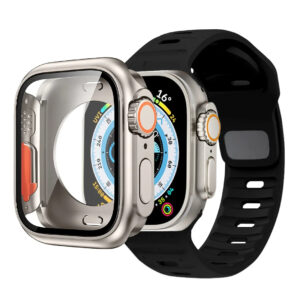 Case+Strap For Apple Watch Band 45mm44mm41mm 42 40mm Smart Silicone Bracelet Iwatch Series 3 4 5 6 Se 7 8 9 Change To Ultra Case