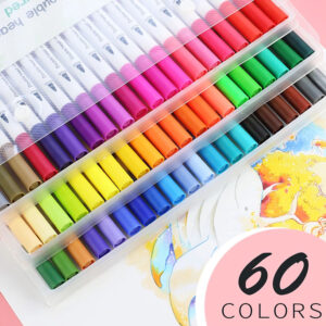 12-100 PCS Colored Art Marker Sketching Manga Markers Drawing Set Double head Watercolor Paint Brush Pen Supplies Stationery