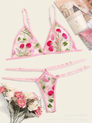Conjunto de Lingerie Pornostar Transparente Feminino, Conjunto de Lingerie Sexy, Roupa Interior Sensual Sem Costura, Conjunto In