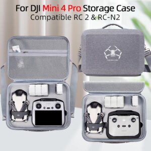 For DJI Mini 4 PRO Drone Body Remote Control Accessories Shock Resistant Storage Box Shoulder Bag Handbag