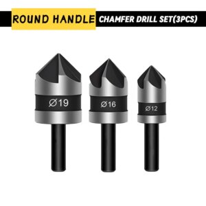 Countersink Drill Bit 3Pcs Chamfer 90┬░Carbon Steel Drill Bit for Wood Metal Chamfer Cutter Chamfer Metal Drilling Bit Set