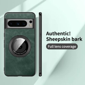 PU Leather 360 Magnetic Ring with Kickstand Phone Case for Google Pixel 8 7 6 Pro 7A 6A Holder Fall Prevention Protective Cover