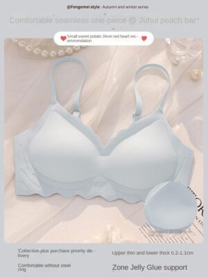 Traceless Lingerie for Women with Steel Rings Beautiful Back Chest Sexy Sleeping Bra Cover Thin Breasts Women Bra Seamless Bra