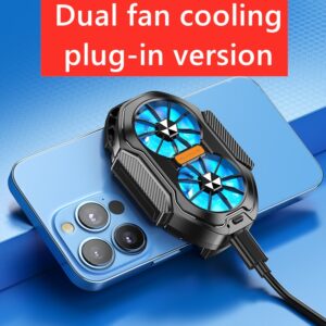 New Dual Fan 600mah Rechargeable Mobile Phone Radiator Large Air Volume Back Clamped Mobile Phone Cooling Fan for IPhone Samsung