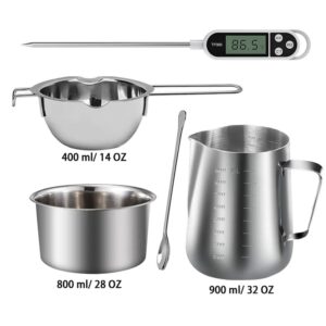 DIY Handmade Candle Craft Tools Kit with Wax Melting Hot Plate, Candle Making Supplies Accessories, Soy Wax Candle Making Kit