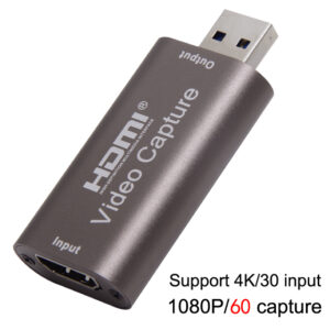 Audio Video Capture Card 60fps, 4K HDMI-compatible USB 3.0 2.0 Reliable Video Converter For Game Streaming Live Broadcasts