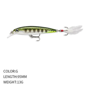 Sea.Yolo 95mm/13g Minnow Sinking Fishing Lure Hard Plastic Trout Lure Artificial Bait Pesca Wobbler Fishing for Pike Crankbait