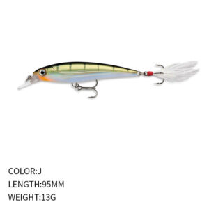 Sea.Yolo 95mm/13g Minnow Sinking Fishing Lure Hard Plastic Trout Lure Artificial Bait Pesca Wobbler Fishing for Pike Crankbait