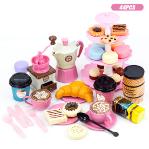 Children Toy Food Cake Model Girl Simulation Kitchen Coffee Pretend Play Tea Set Utensils Cut Kids Play House Birthday Gifts