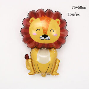 Large Animal Foil Balloons Monkey Lion Zebra Elephant Giraffe Crocodile Balloon Children’s Day Birthday Party Decorations