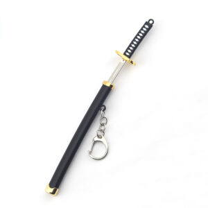 Anime One Piece Eight Color Roronoa Zoro Sword 15cm Keychain Women Men Anime Knife Scabbard Sabre Snow Knife Key Chain Katana