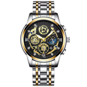 BINBOND New Style Fashion Brand Men’s Quartz Watch Luxury Dial Luminous Waterproof Sports Automatic Date Business Men Wristwatch