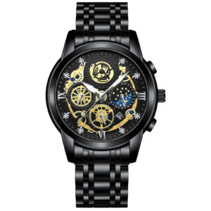 BINBOND New Style Fashion Brand Men’s Quartz Watch Luxury Dial Luminous Waterproof Sports Automatic Date Business Men Wristwatch