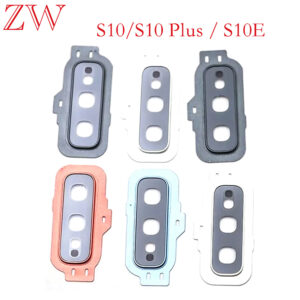 New For Samsung Calaxy S10 Plus / S10e Rear Camera Frame Holder Lens Glass Panel Cover S10 Back Camera Glass Lens Replacement