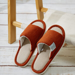 Home Linen Slippers For Men In Spring&Autumn Comfortable Bedroom Open-toed&Breathable Slippers Men’s & Women’s Shoes Summer