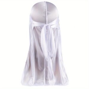 Men’s Silk Durag Bonnet Bandana Silky Du Rag Doo Rag Long Tail Waves Cap