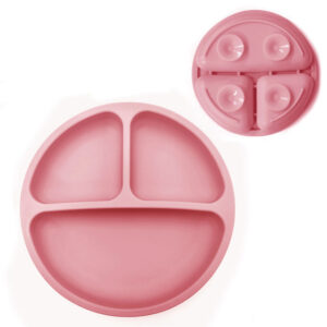 Baby Safe Sucker Silicone Dining Plate Solid Cute Cartoon Children Dishes Suction Toddle Training Tableware Kids Feeding Bowls