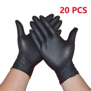 100/50/20PCS Black Nitrile Gloves Disposable Thick Powder Free Cleaning Gloves Textured Kitchen Household Mechanic Tattoo Gloves