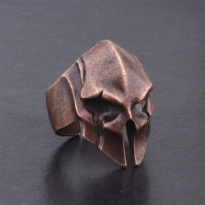 Europe and America Retro Punk Spartan Warrior Mask Mens Open Rings for Classic Male Warrior Helmet Ring Hip Hop Party Jewelry