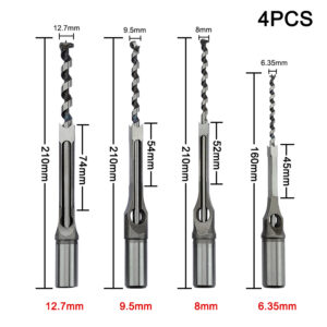 1Pcs 6-25mm HSS Twist Square Hole Drill Bits Auger Mortising Chisel Extended Saw for Woodworking Tools