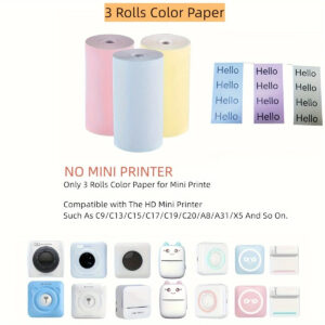 Portable Mini Thermal Printer Wireless BT 200dpi Photo Label Memo Wrong Question Printing with USB Cable No Ink Print