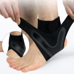 Ankle Brace Breathable Polyester Fiber for Sprains Sports Injuries Adjustable Compression Ankle Wrap Support For Fitness Running