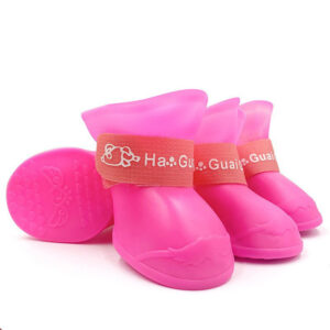 Pet silicone rain shoes anti-dirty non-slip waterproof dog shoes soft bottom footwear small dogs cats teddy Shoes