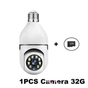 1/2/3Pcs Bulb E27 Surveillance Camera Automatic Human Tracking Full Color Night Vision Indoor Security Monitor Zoom Home Cameras