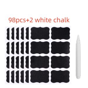 48/96pcs Blackboard Stickers White Pens Marker Waterproof Chalkboard Kitchen Spice Label Sticker Home Jars Bottles Tags Labels