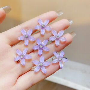 10pcs Hair Clip Braided Small Flower Hair Buttons Hairpin For Everyday Styling Suitable For Travel Mini Hair Claw Accessories