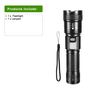 100000 Lumens Super Bright Long Range LED Flashlight Tactical Flashlight Outdoor Waterproof Flashlight Camping Lantern Torch