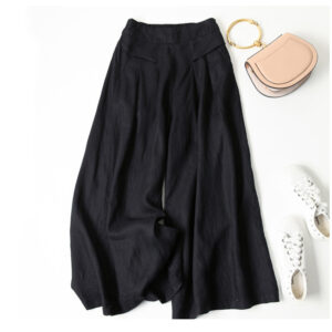 2024 High Waist Wide Leg Pants Women spring Elegant Young Fashion Draped Classic Daily Solid All Match Pantalones OL Females