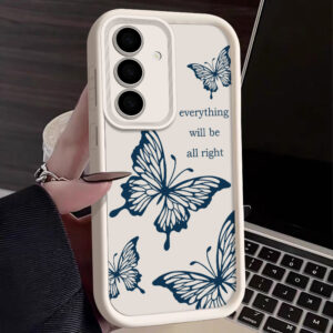 Butterfly Case For Samsung Galaxy S24 S23 S22 Ultra S21 S20 FE A14 A34 A15 A35 A52 A53 A54 5G Shockproof Silicone Soft Cover