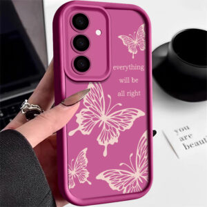 Butterfly Case For Samsung Galaxy S24 S23 S22 Ultra S21 S20 FE A14 A34 A15 A35 A52 A53 A54 5G Shockproof Silicone Soft Cover