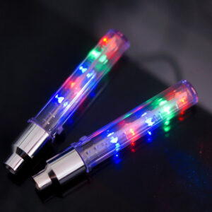 2pcs Bicycle Lights LED Bike Wheel Luminous Fluorescent Tire Valve Light Cap Decor Neon Lamp Flash Cycle Accessories