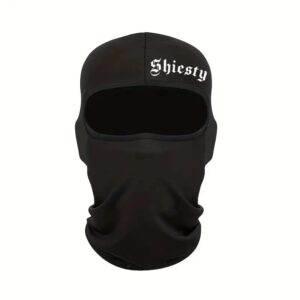 1PC Gothic Letter Printed Ski Mask Hip Hop Unisex Balaclava Elastic Breathable Neck Gaiter UV Protection Sunscreen Face Mask