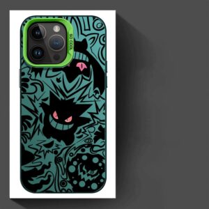 Anime Pokemons Gengar Phone Case for iPhone 15 Pro Max 12 Pro X 11 13 14 Plus XS Max XR 14 Fashion TPU Silicone Soft Cover
