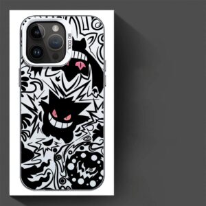 Anime Pokemons Gengar Phone Case for iPhone 15 Pro Max 12 Pro X 11 13 14 Plus XS Max XR 14 Fashion TPU Silicone Soft Cover