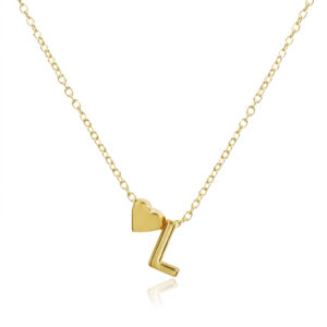 Fashion Tiny Heart Dainty Initial Necklace Gold Color Letter Name Choker Pendant Necklace For Women Birthday Party Jewelry Gifts
