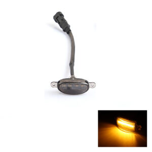 Universal Car Front LED Grille Light Smoked Amber White 4LED Grill Light Eagle Eye Lamp for Off Road Trunk SUV Ford Toyota